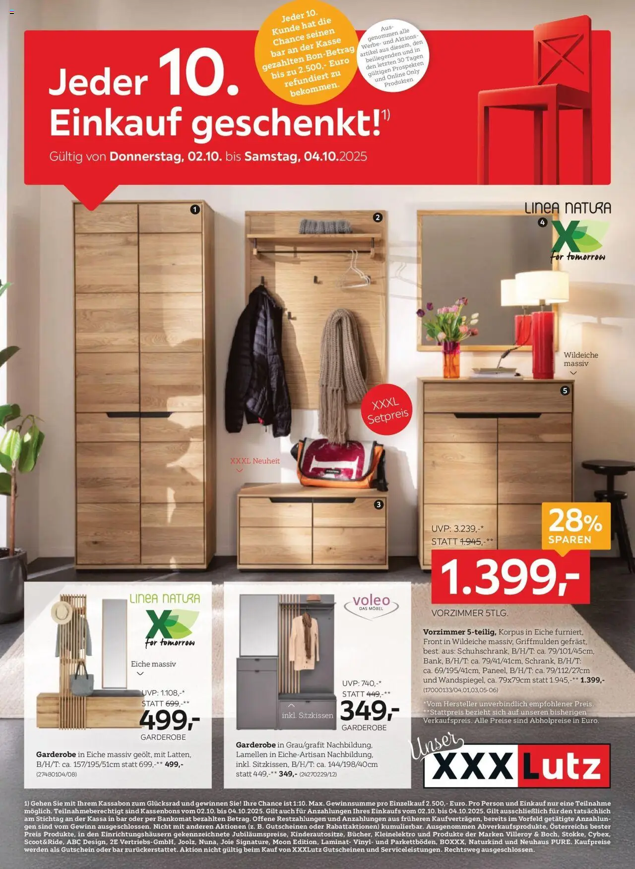  XXXLutz Gutscheinblatt Vorzimmer ab (30.09.2025 - 14.10.2025) - Seite 1