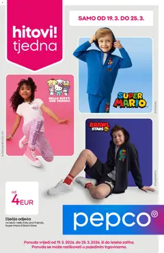 Pregled letka Pepco Katalog trgovine Pepco vrijedi od 19.03.2026