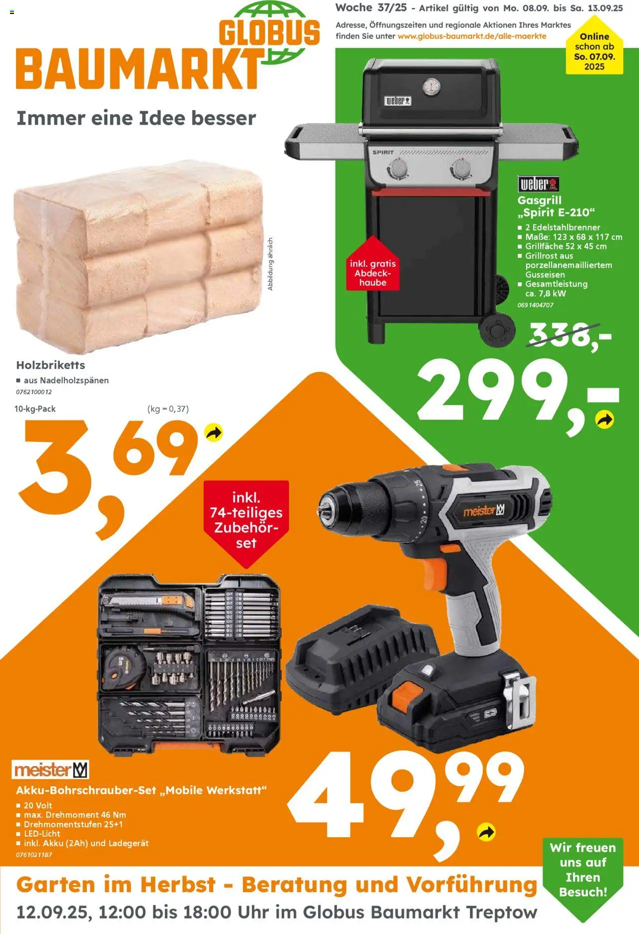 Globus Baumarkt Prospekt Berlin (vom 08.09.2025 - 13.09.2025)
