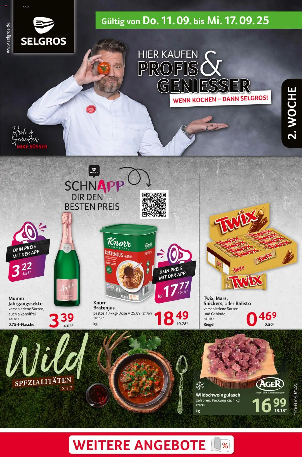 Selgros Prospekt (vom 11.09.2025 - 17.09.2025) - Knorr, Twix, Spezialitäten