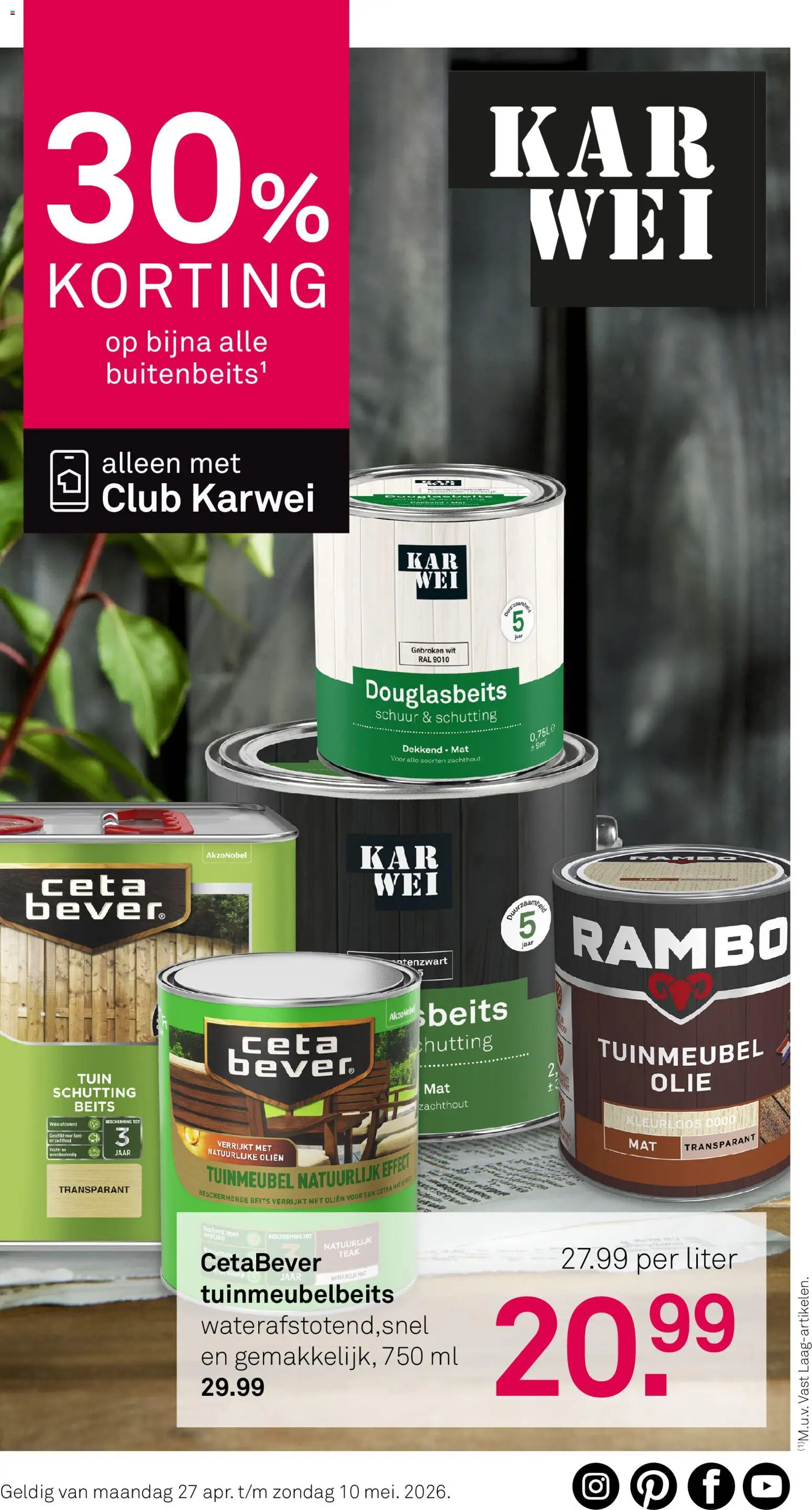 Voorbeeld van KARWEI folder van winkel KARWEI geldig vanaf 27-04-2026 - Olie, Oliën