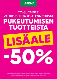 Kaupan Prisma Tarjoukset - Lisäale esikatselu, voimassa 17/07/2025