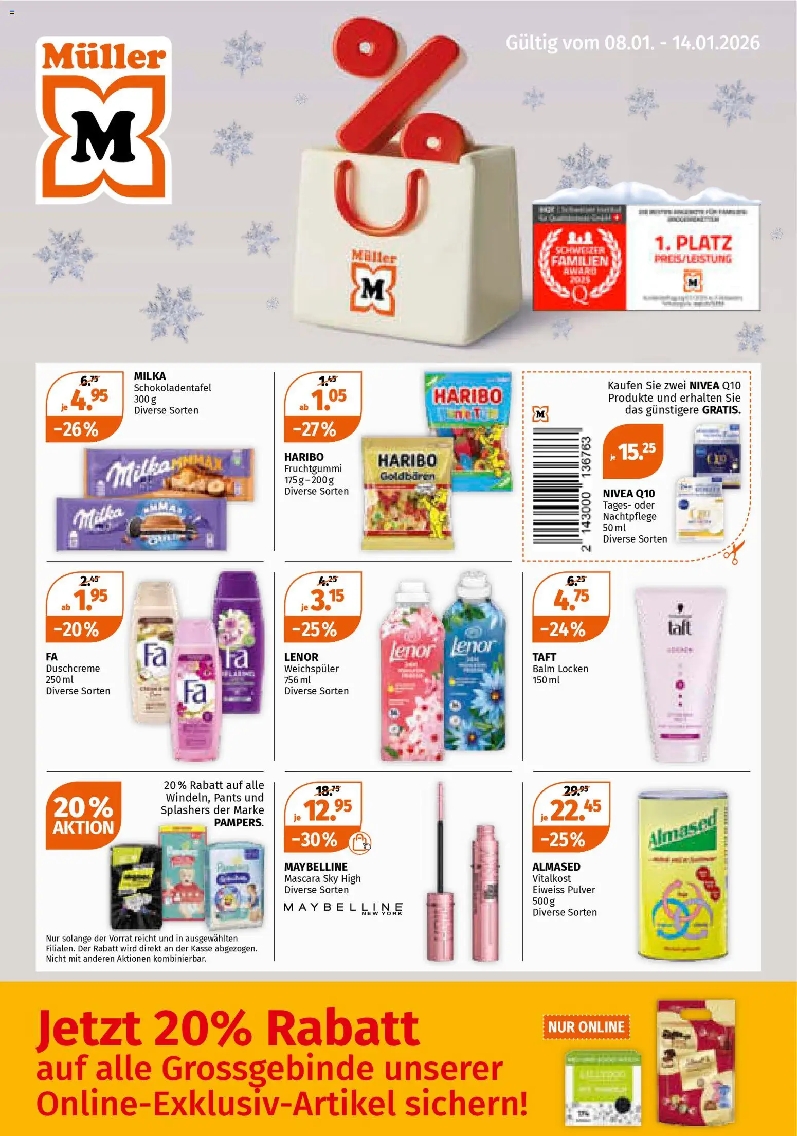 Vorschau des Merkblatts Aktionen vom Shop Müller gültig von 08.01.2026 bis 14.01.2026