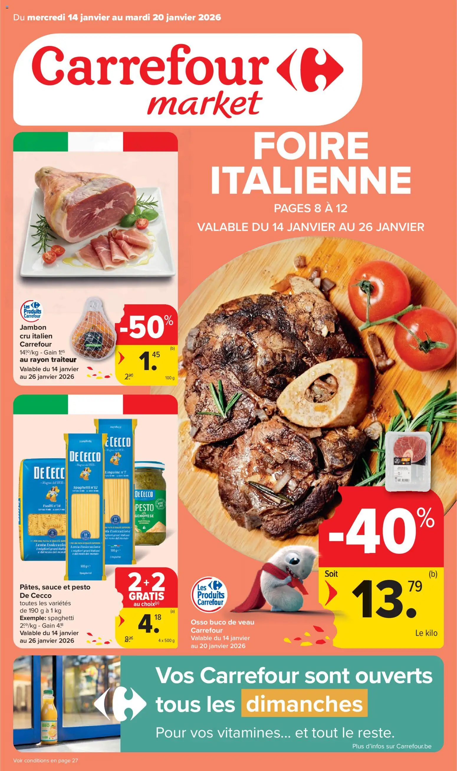 Voorbeeld van Folder de la semaine 3 van winkel Carrefour market geldig vanaf 14/01/2026