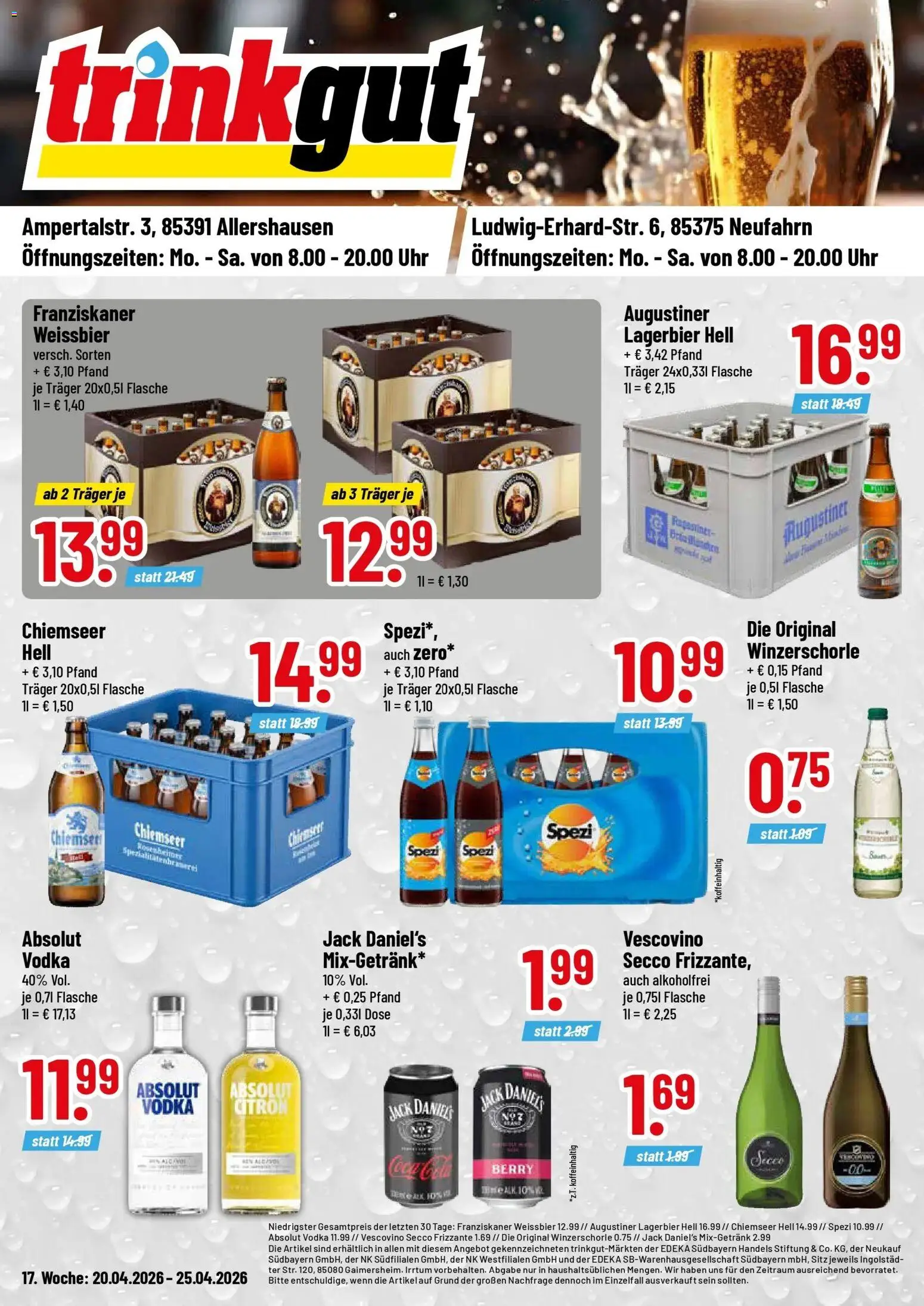 Vorschau von dem Prospekt des Geschäftes Trinkgut, gültig ab dem 20.04.2026