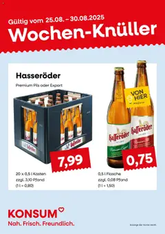 Vorschau von dem Prospekt des Geschäftes KONSUM Leipzig, gültig ab dem 25.08.2025