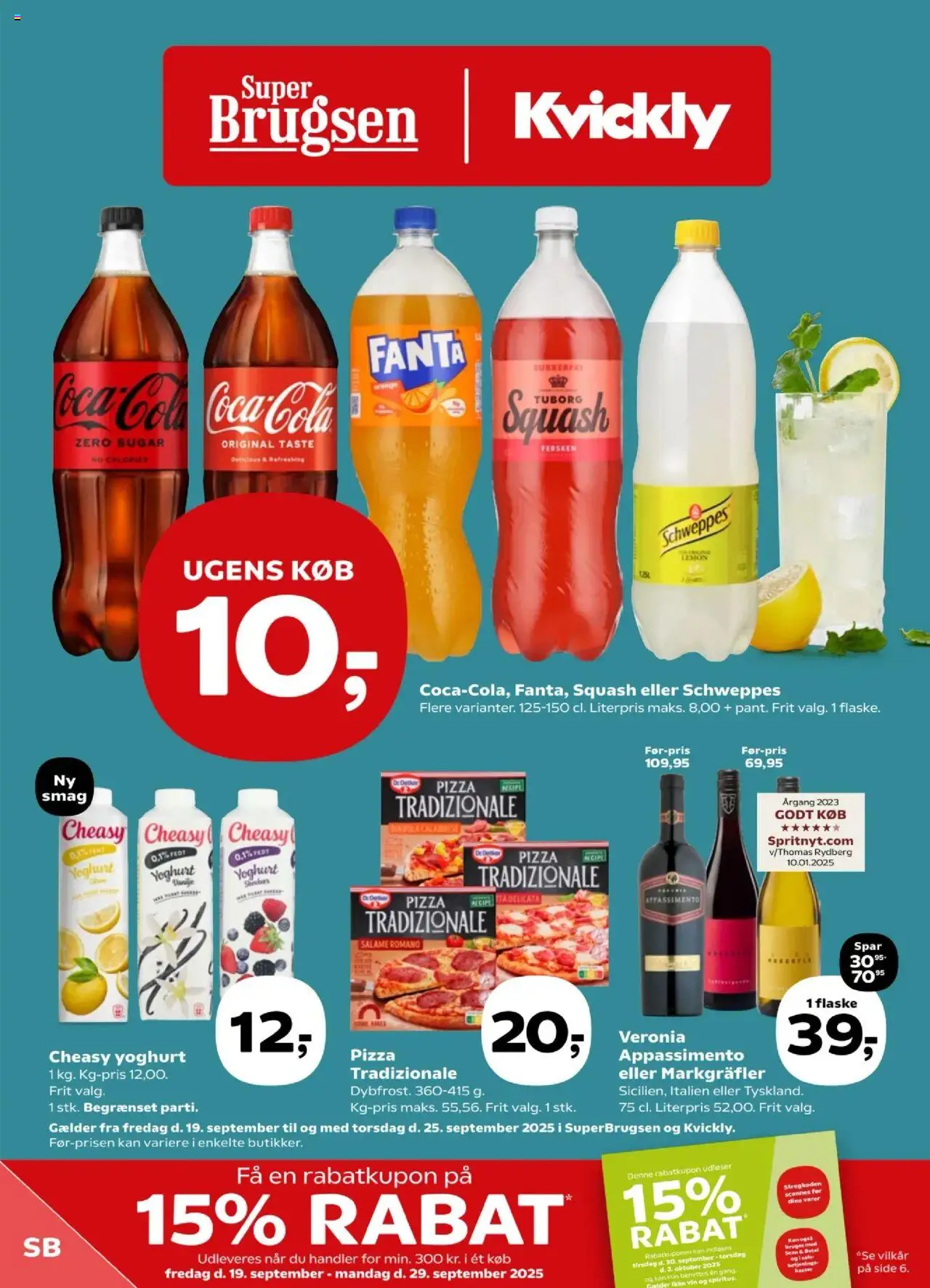 Eksempel på tilbudsavis Tilbudsavis fra butik Super Brugsen gyldig fra 19/09/2025