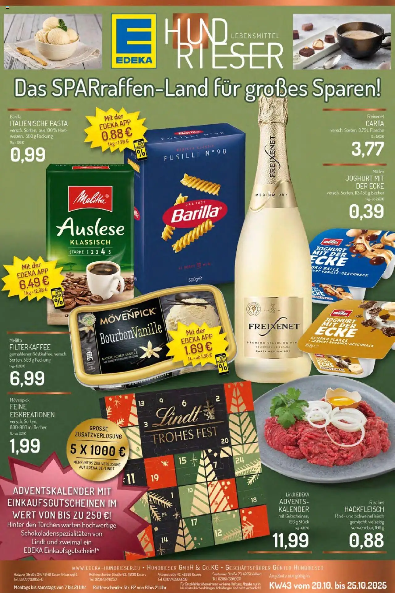 EDEKA Prospekt ab 20.10.2025 - Prospekt Essen - Rüttenscheid Online
