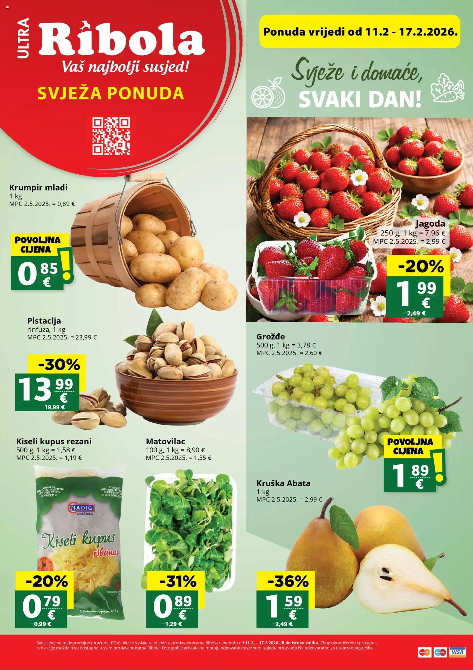 Pregled letka Svježa Ponuda trgovine Ribola vrijedi od 11.02.2026