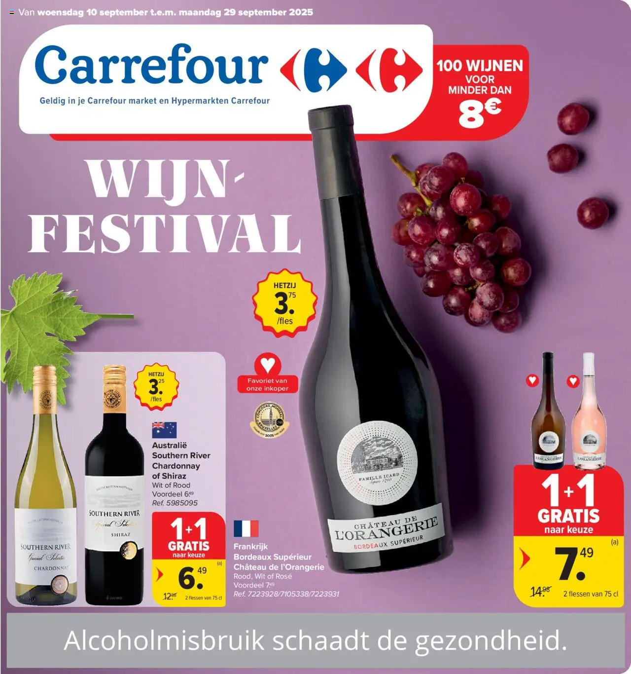 Carrefour shop Hypermarkten - Market Wijnfestival geldig vanaf 10/09/2025 - Paginanummer 1