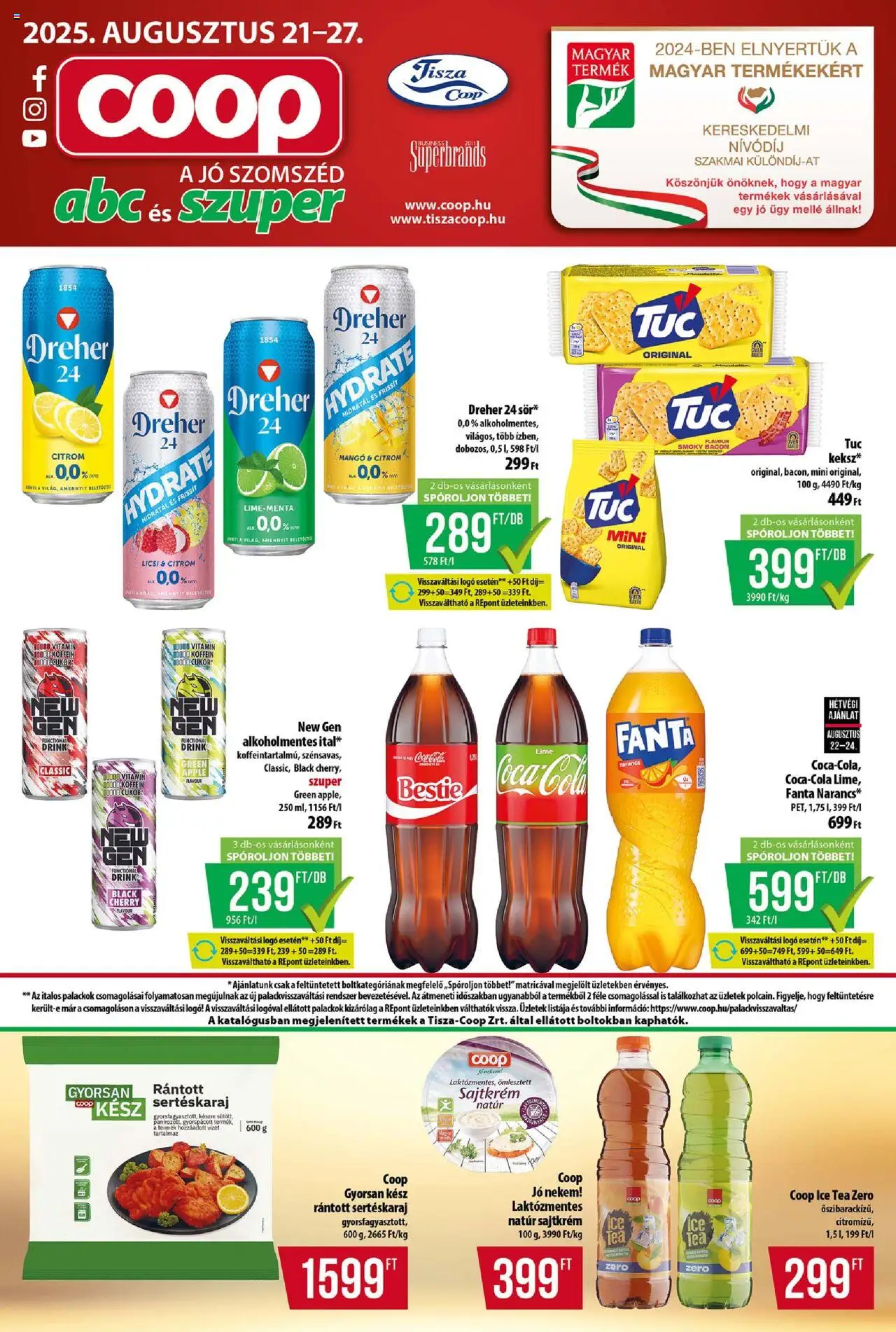 COOP aktuális szórólap, érvényes 2025.08.21.-től - 1 oldal