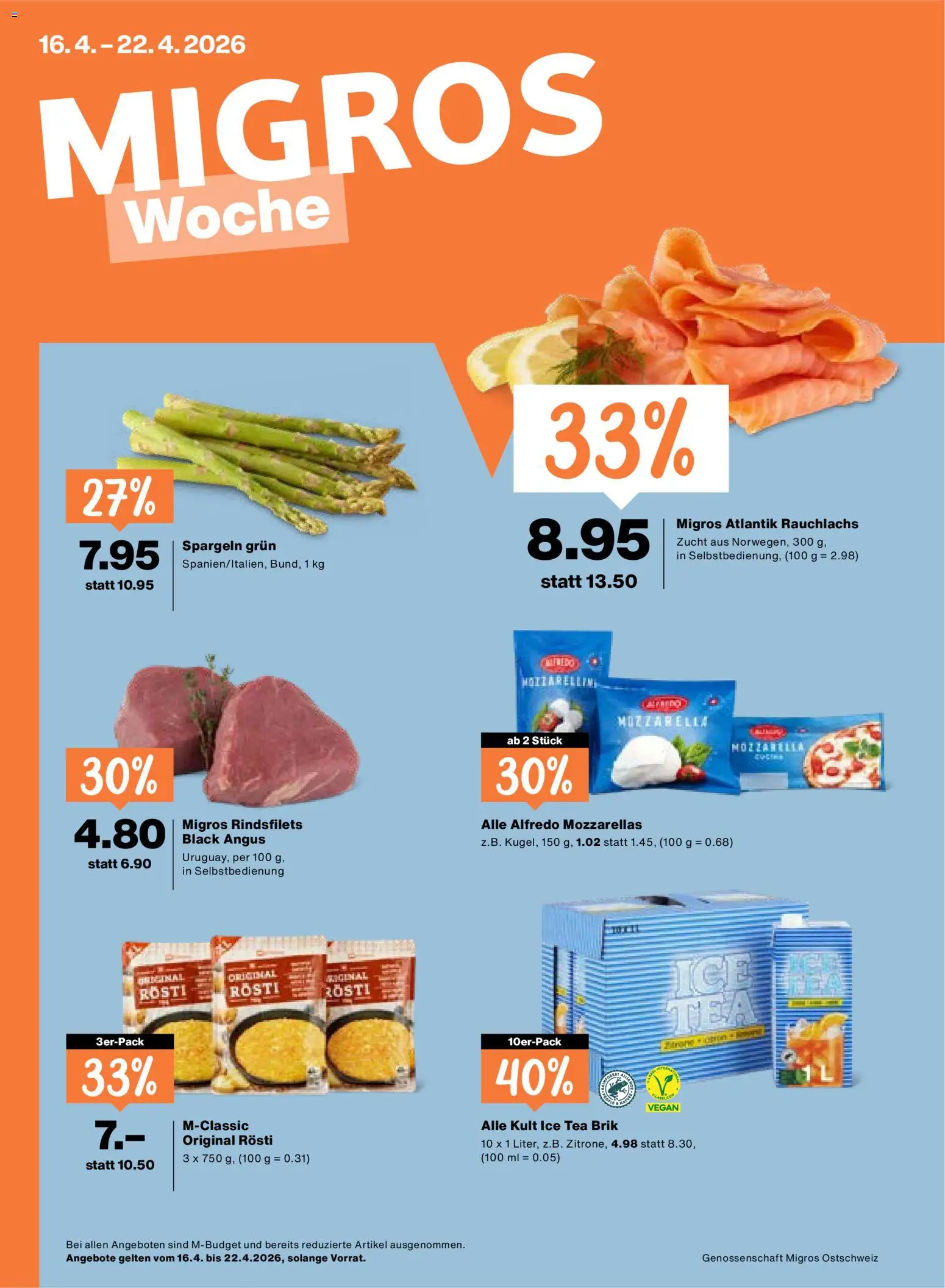 Vorschau des Merkblatts Migros aktionen vom Shop Migros gültig von 16.04.2026 bis 22.04.2026