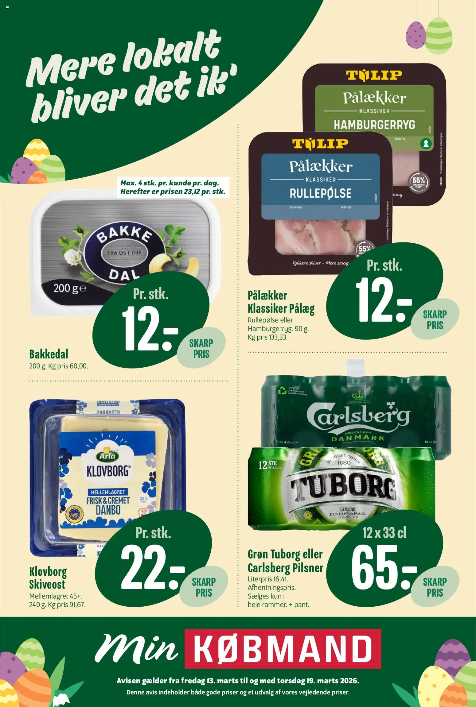 Eksempel på tilbudsavis Min Købmand - Tilbudsavis uge 12 fra butik Min Købmand gyldig fra 13/03/2026