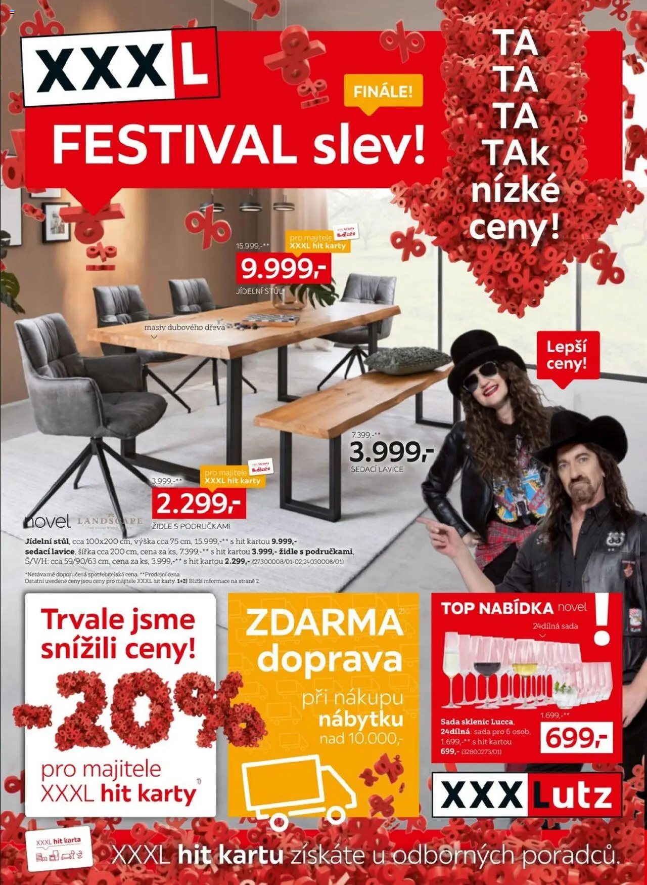  XXXLutz Leták - Festival slev (18.08.2025 - 31.08.2025) - Židle, Karty, Lavice