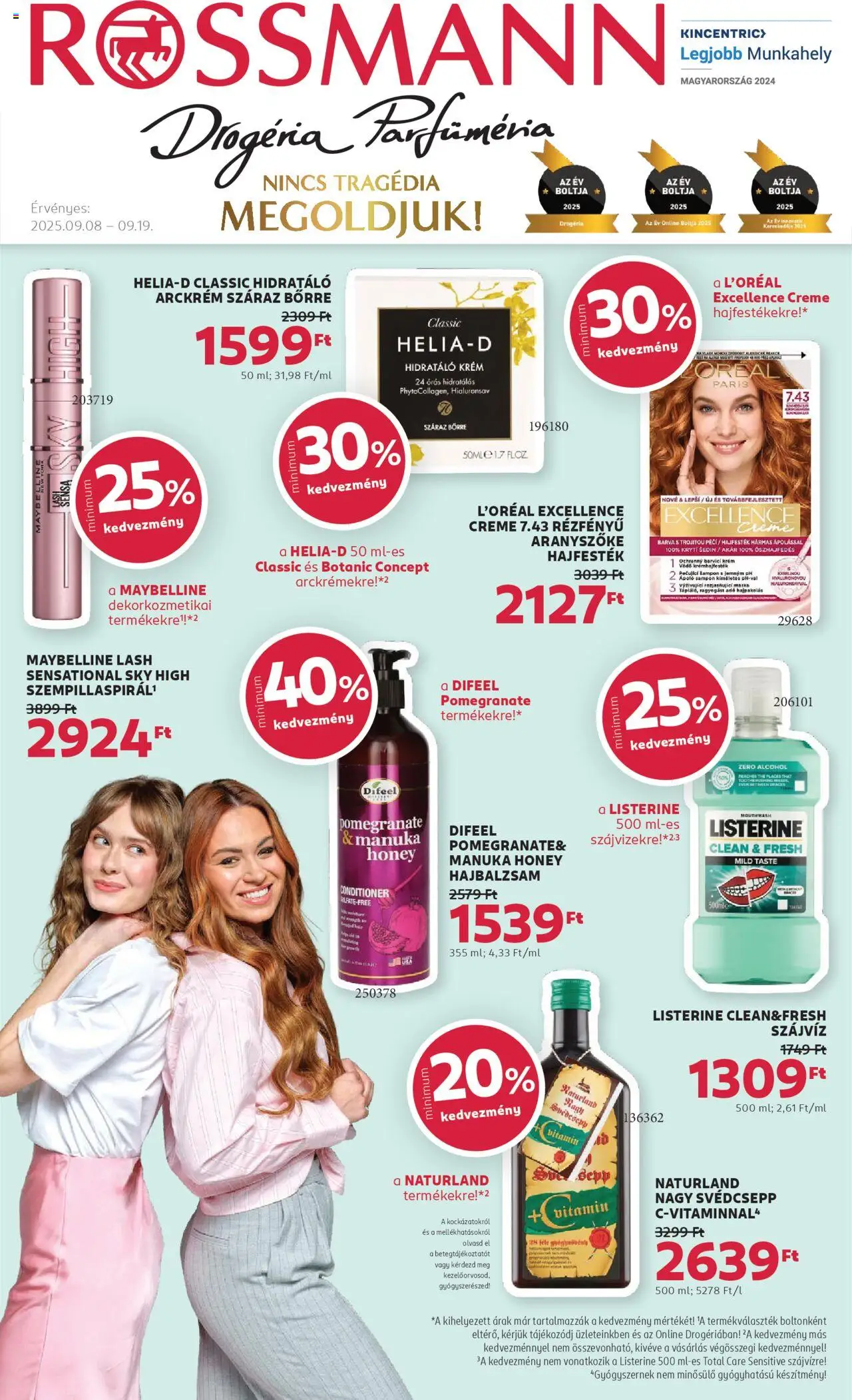 Rossmann aktuális szórólap, érvényes 2025.09.08.-től - 1 oldal