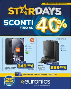 Anteprima dell'opuscolo Euronics volantino Star Days dal negozio Euronics valido da 23/04/2026