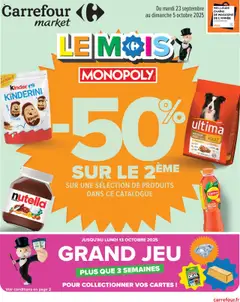 Prévisualisation de Catalogue le mois monopoly du magasin Carrefour Market formulaire valide 23/09/2025