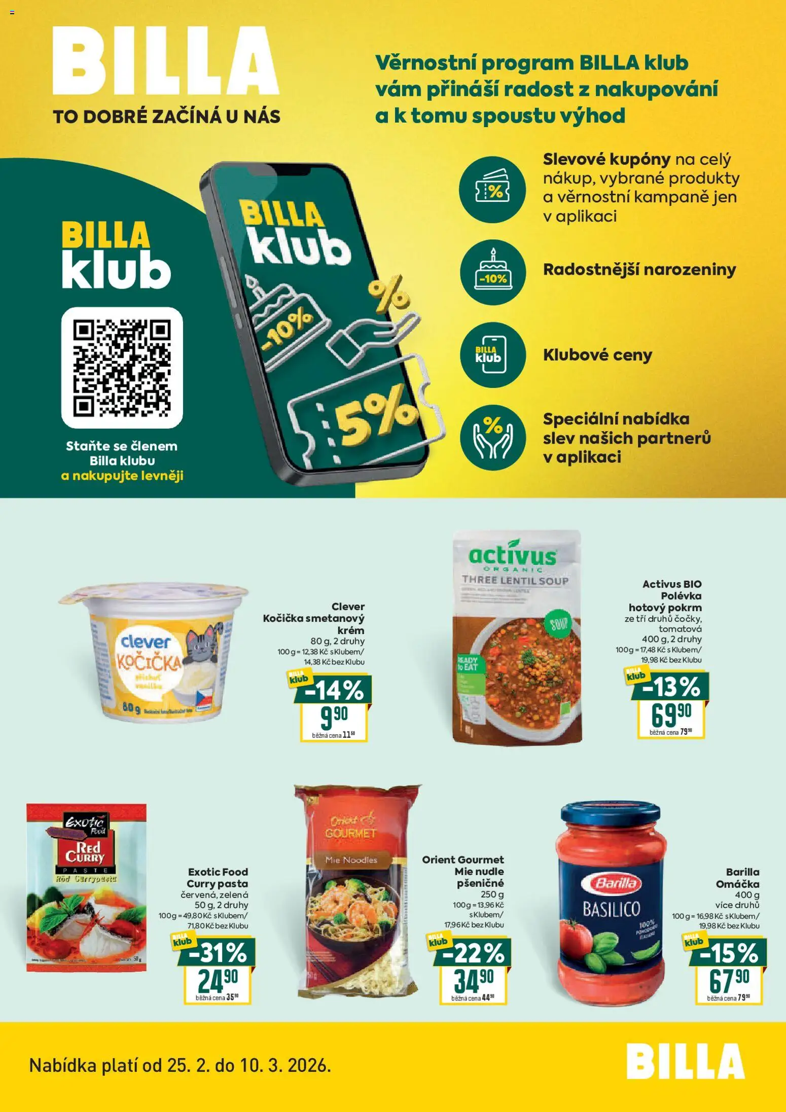 Náhled nabídky: Billa Leták - Billa bonus club platný od 25.02.2026