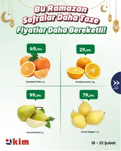 Kim Market Bu Ramazan Sofralar Daha Taze 18.02.2026 - Broşürünün önizlemesi