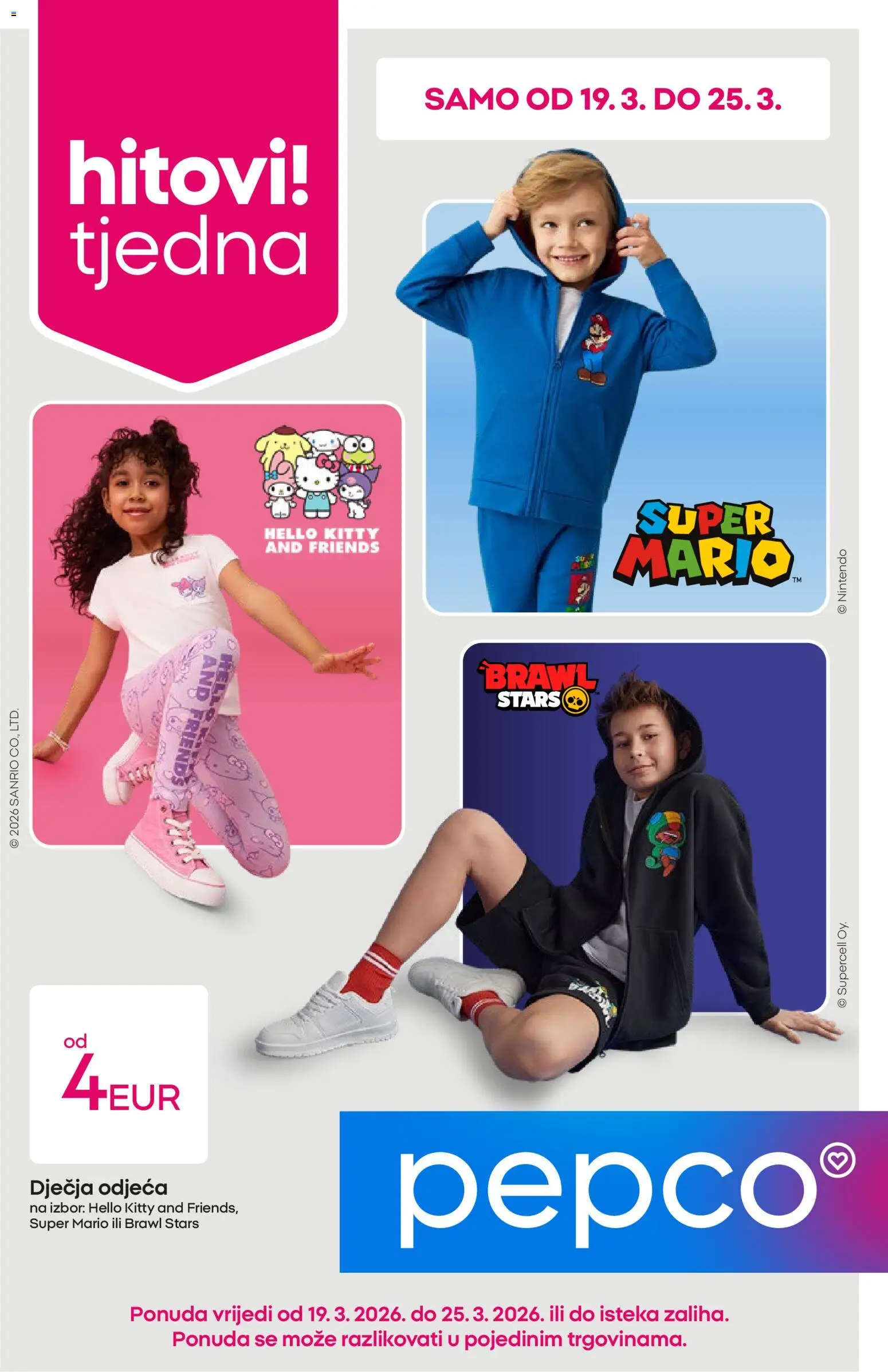 Pregled letka Pepco Katalog trgovine Pepco vrijedi od 19.03.2026