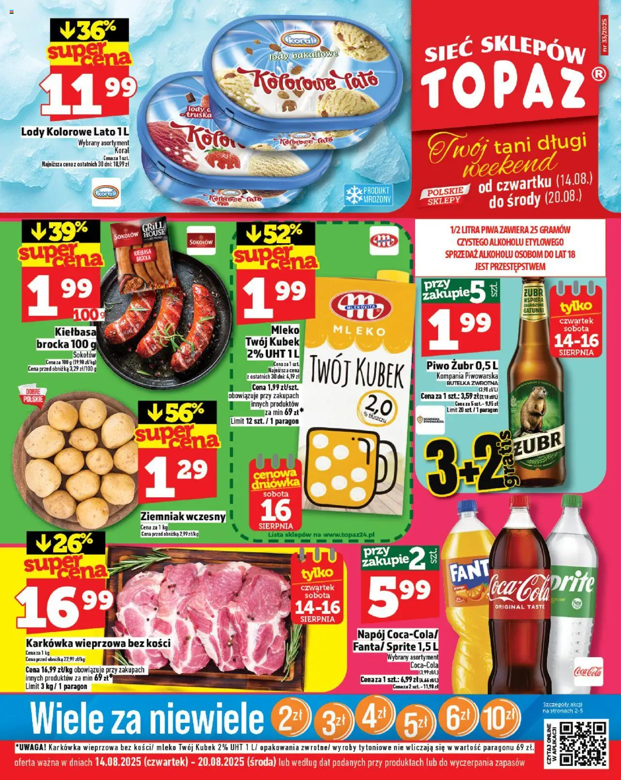 Topaz Gazetka od 14.08.2025 - Nowa Gazetka - Numer strony 1