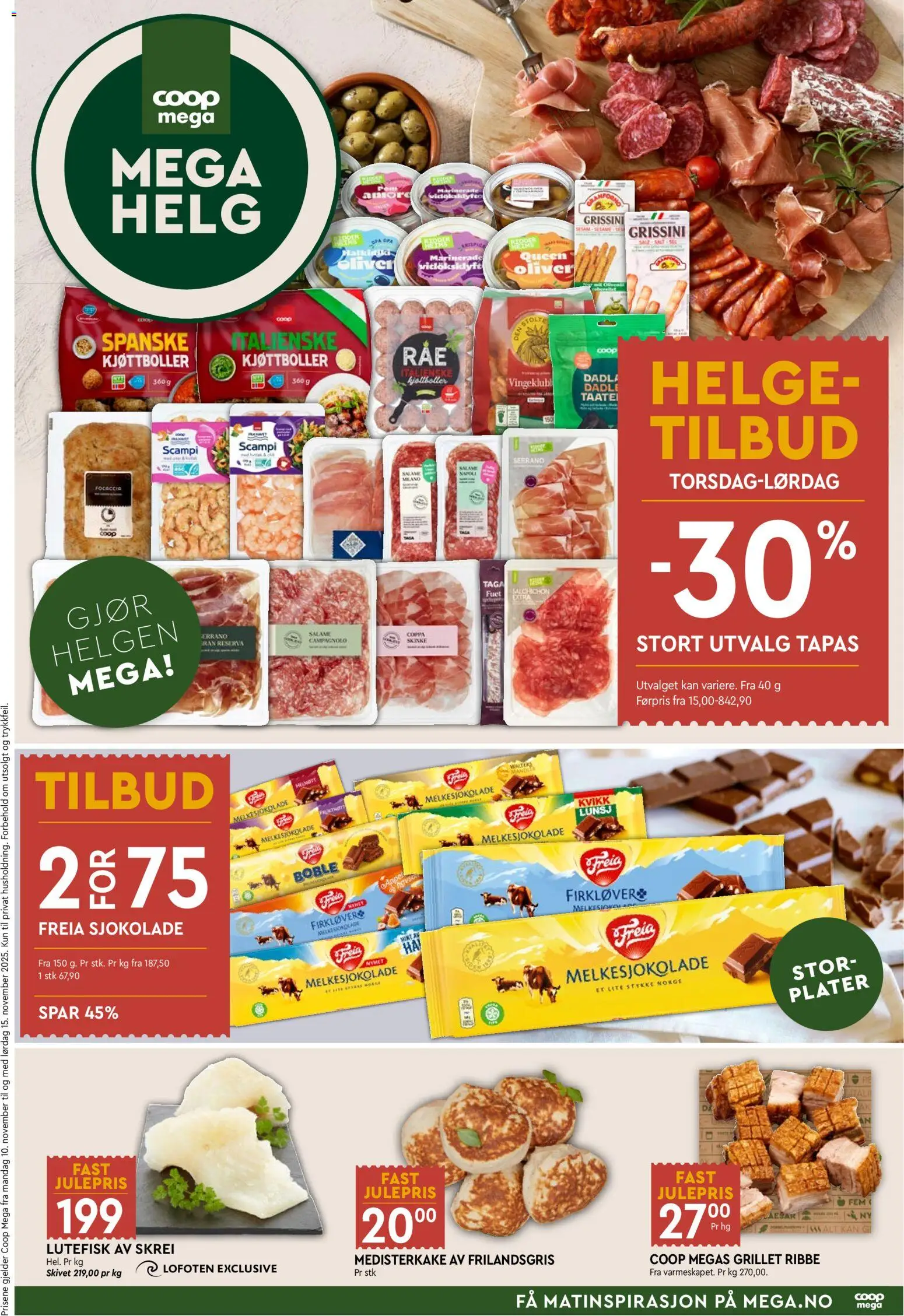 Forhåndsvis Mega Helg fra butikk Coop Mega gyldig fra 13/11/2025
