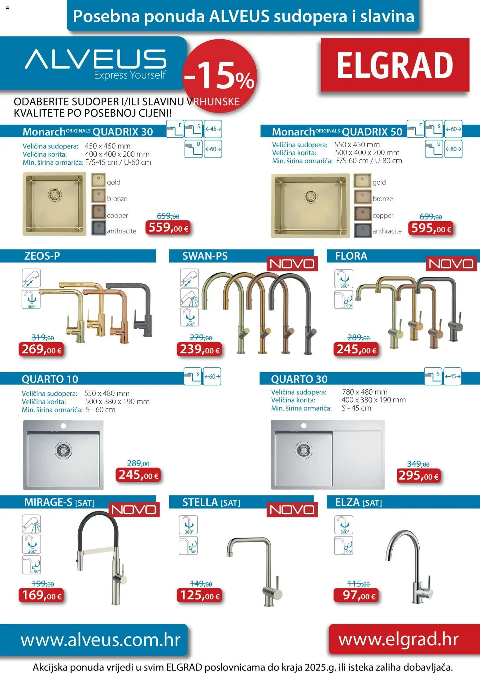 Pregled letka Alveus akcija trgovine Elgrad vrijedi od 07.01.2026