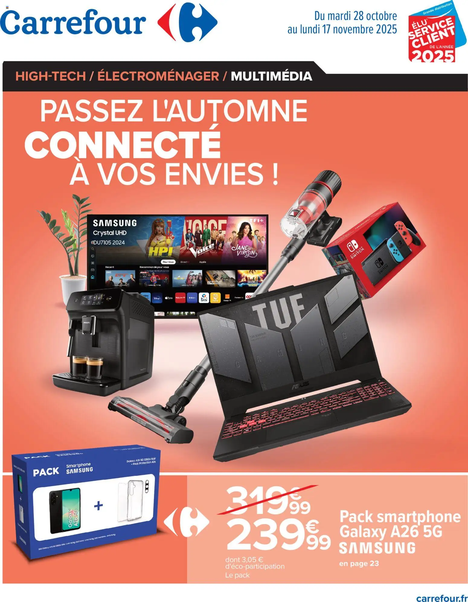 Catalogue Passez l'automne connecté à vos envies de la boutique Carrefour valable du 28/10/2025 - Page numéro 1