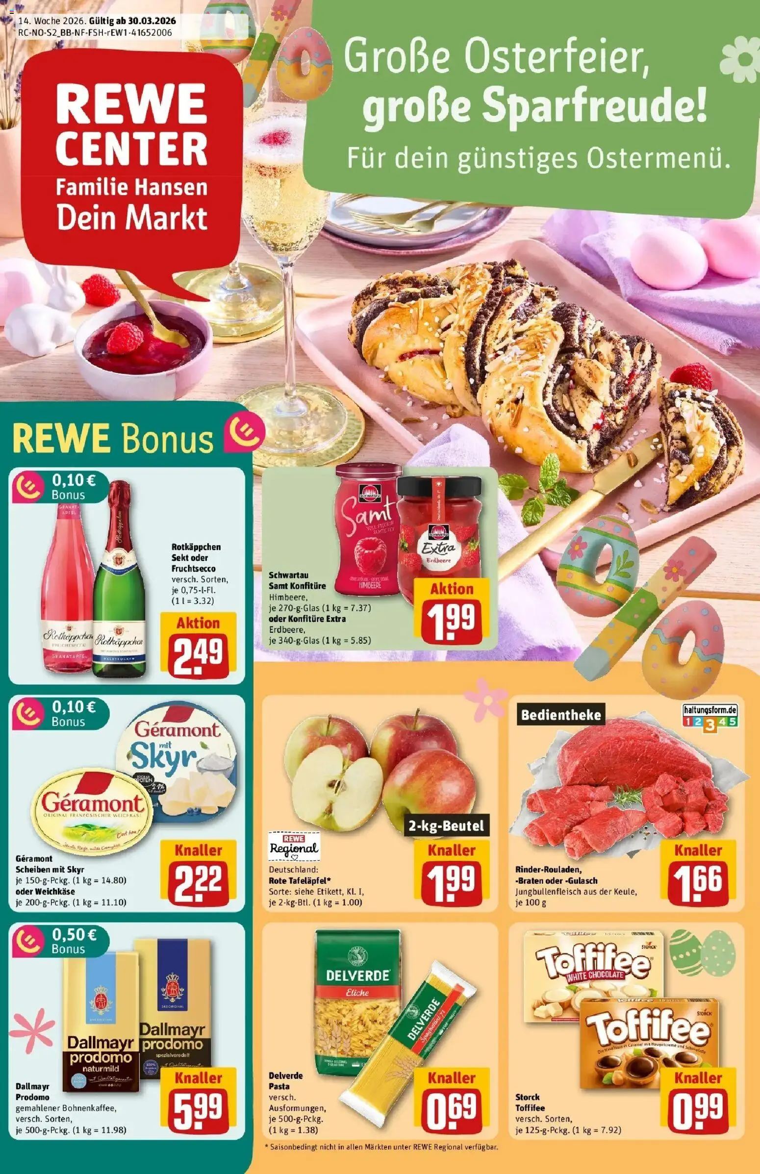 Vorschau von dem Prospekt des Geschäftes Rewe, gültig ab dem 30.03.2026