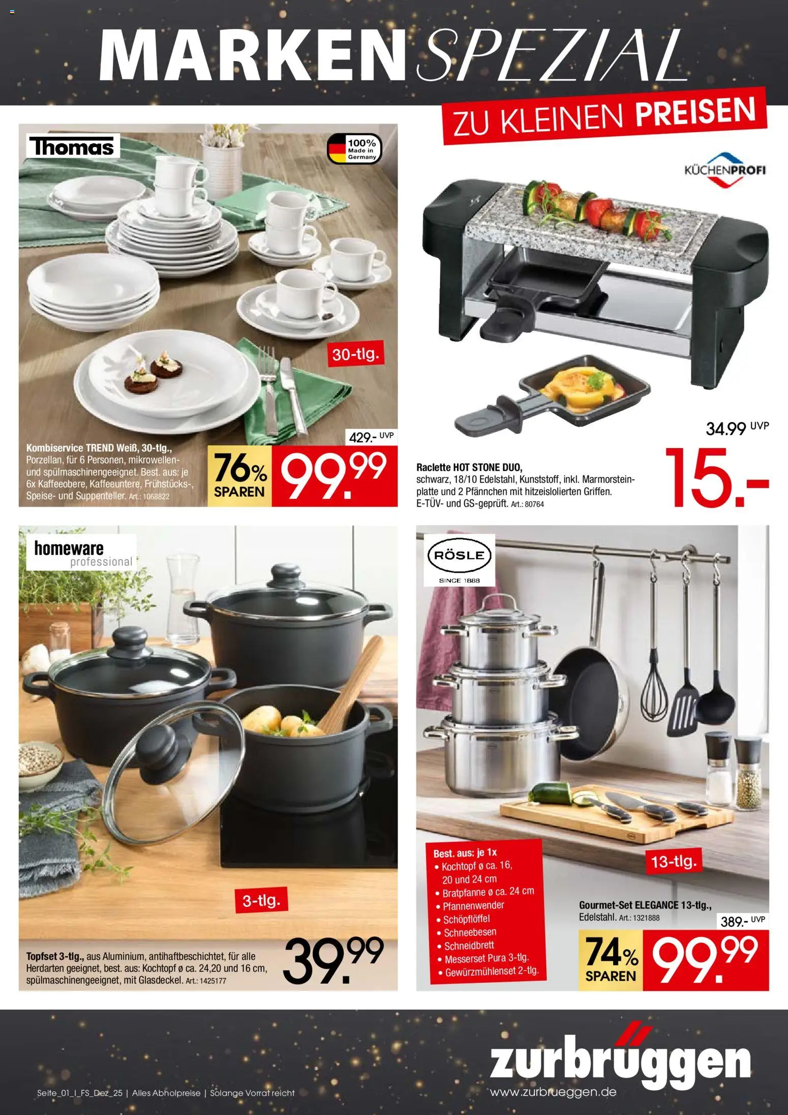 Vorschau von dem Prospekt des Geschäftes Zurbrüggen, gültig ab dem 02.12.2025 - Raclette