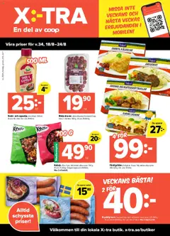 Förhandsgranska reklamblad Aktuella reklamblad Coop X:-TRA från butik Coop X:-TRA gäller från 18/08/2025