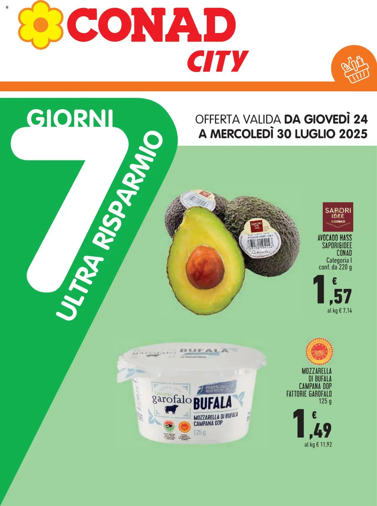 Volantino Conad valido da 24/07/2025 numero di pagina 1