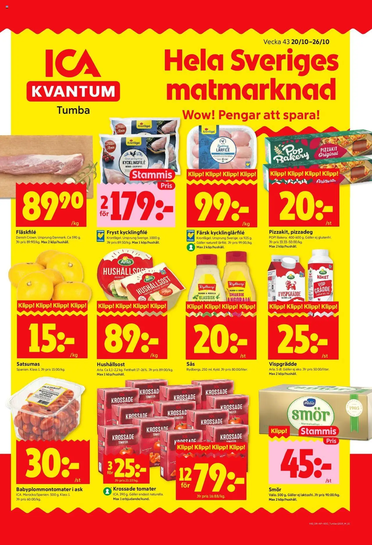 Tumba är giltig 20/10 2025 > Veckans Erbjudanden gäller från 20/10/2025 till 26/10/2025 sidnummer 1
