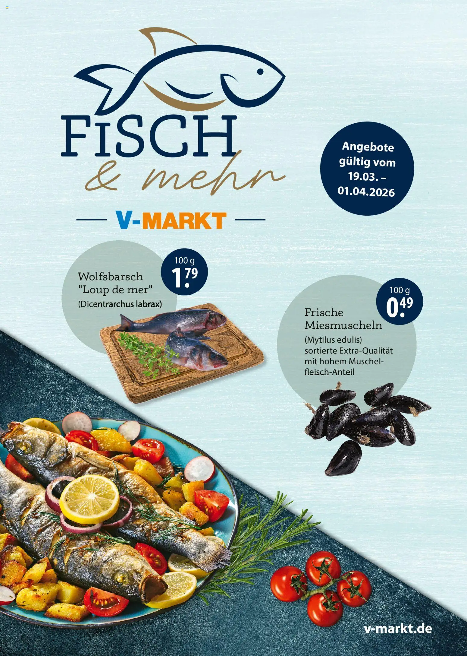 Vorschau von dem Prospekt des Geschäftes V-Markt, gültig ab dem 19.03.2026 - Fisch