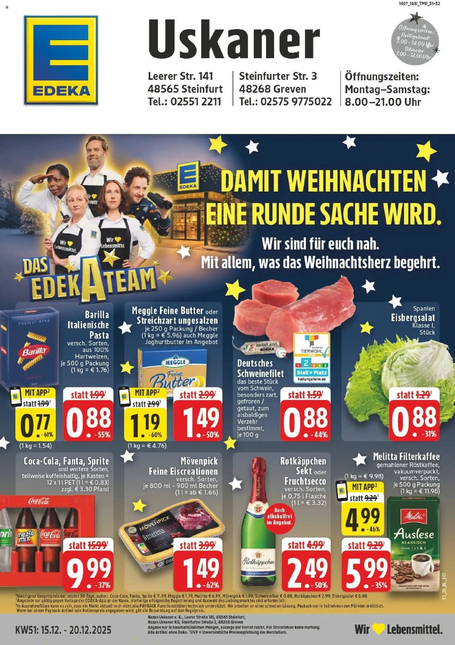 Vorschau von dem Prospekt des Geschäftes Edeka, gültig ab dem 15.12.2025
