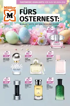 Vorschau des Merkblatts Müller aktionen Fürs Osternest blumige Düfte vom Shop Müller gültig von 26.03.2026 bis 08.04.2026
