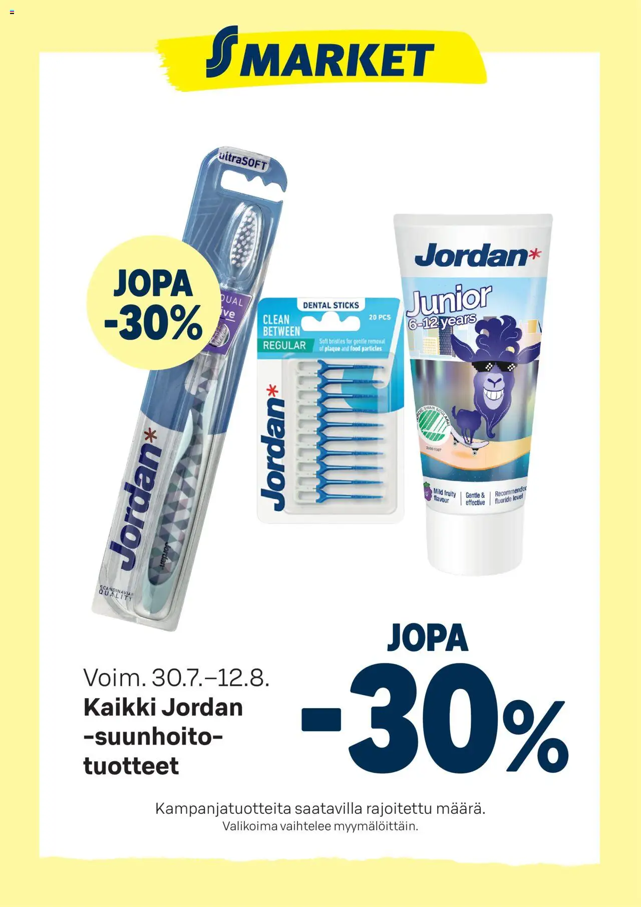 S-market-kaupan Tarjoukset Jordan voimassa 30/07/2025 - Sivulla 1