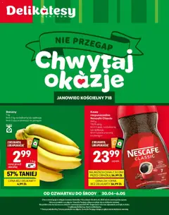 Pogląd gazetki "Delikatesy Centrum gazetka - Janowiec Kościelny Otwarcie" ze sklepu Delikatesy Centrum ważnej od 30.04.2026