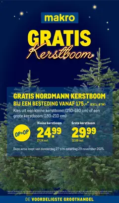 Voorbeeld van Gratis kerstboom van winkel Makro geldig vanaf 27-11-2025