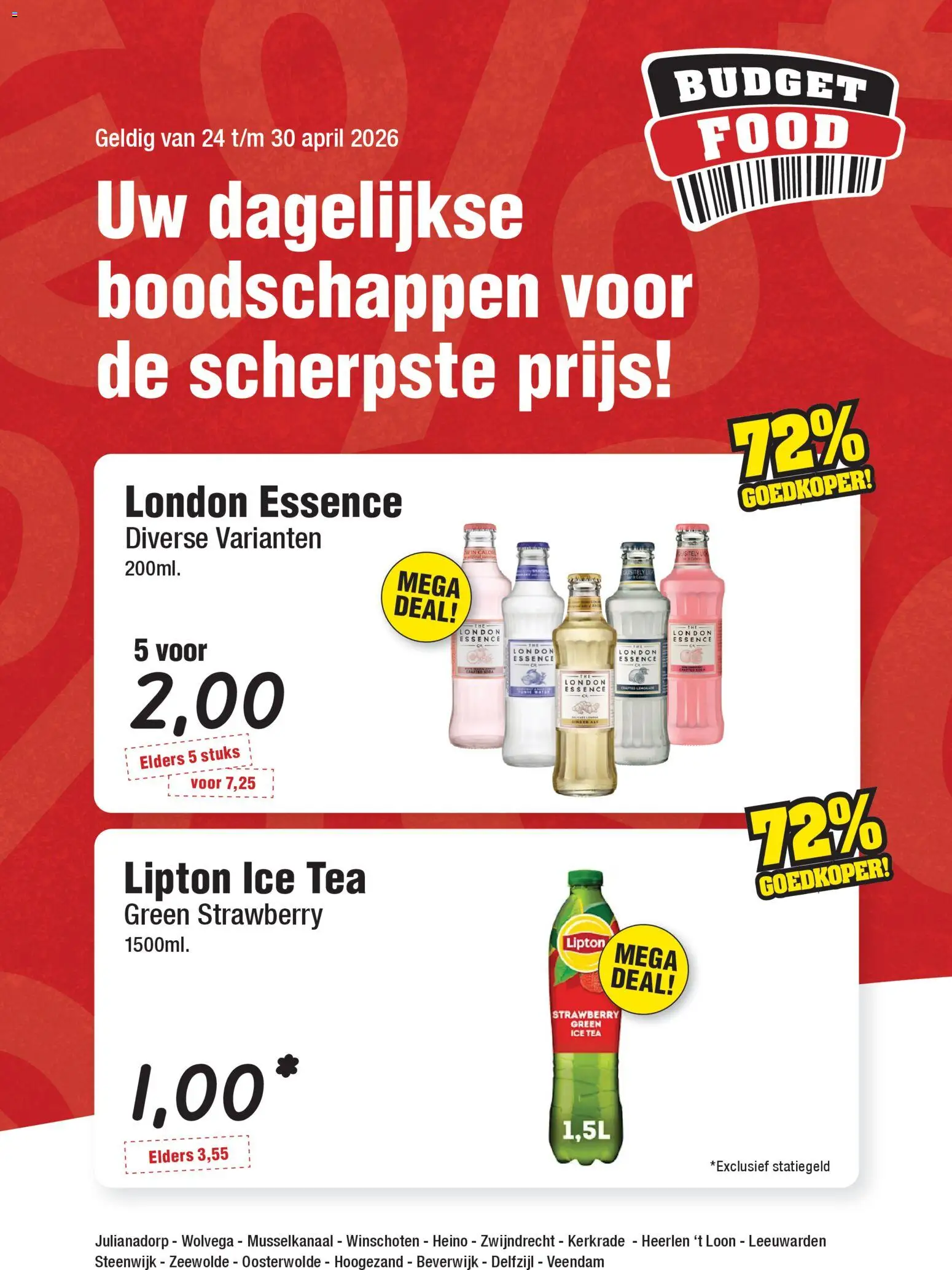 Voorbeeld van Budget Food folder van winkel Budget Food geldig vanaf 24-04-2026 - Ice Tea