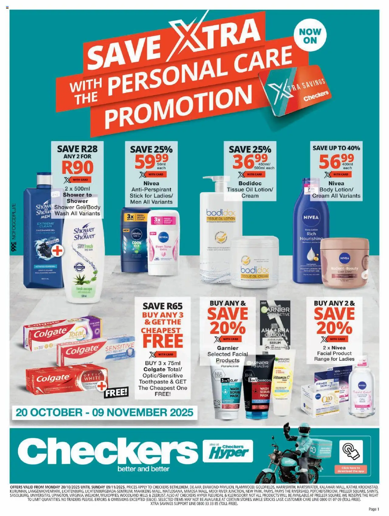 Checkers Northern Cape - Personal Care Promotion 19/10 - 09/11/2025 >> Catalogue