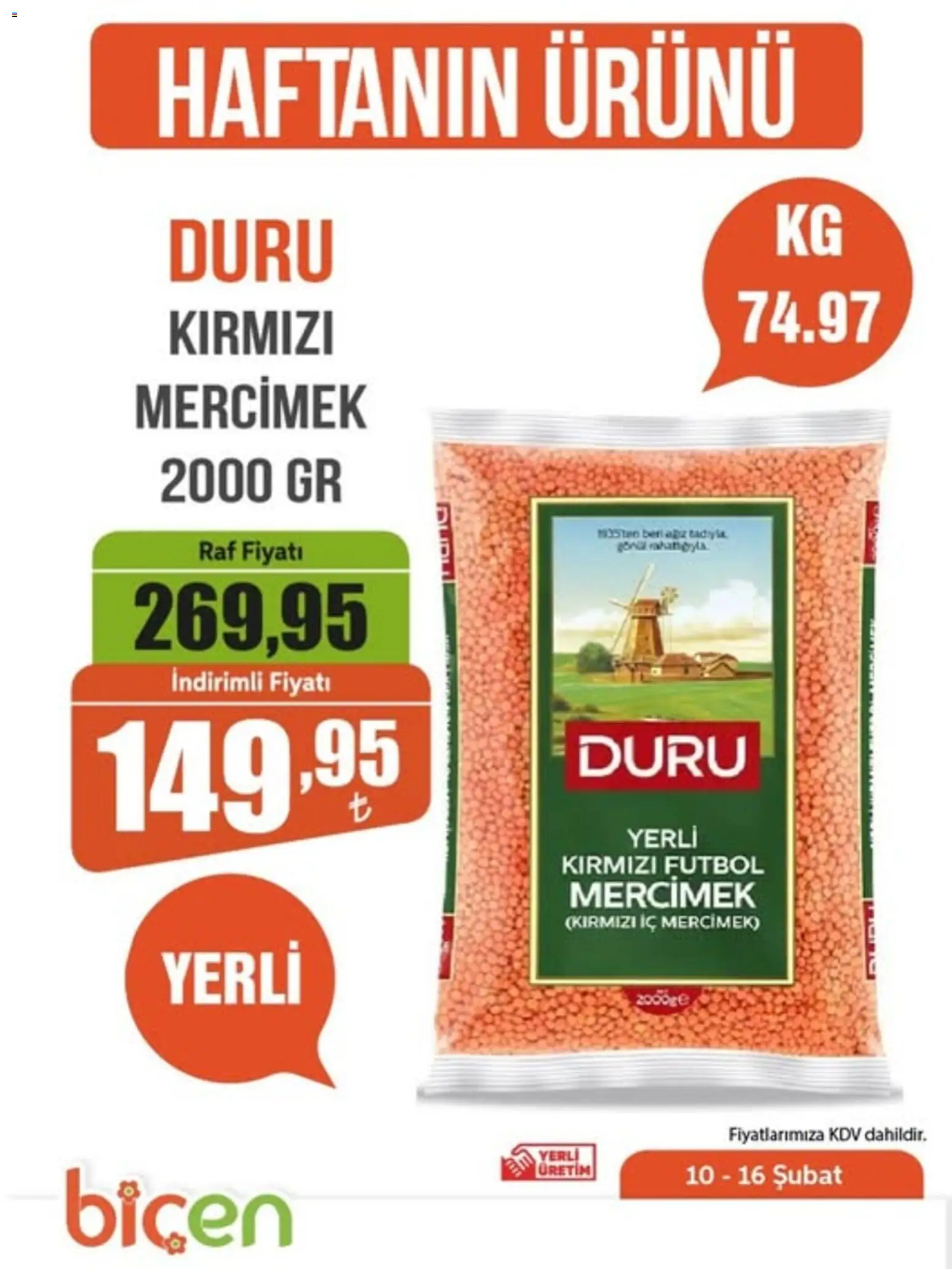 Biçen Market Haftanın Ürünü 10.02.2026 - Broşürünün önizlemesi