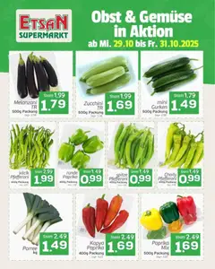 Vorschau der Angebote: ETSAN Obst & Gemüse in Aktion gültig ab 29.10.2025