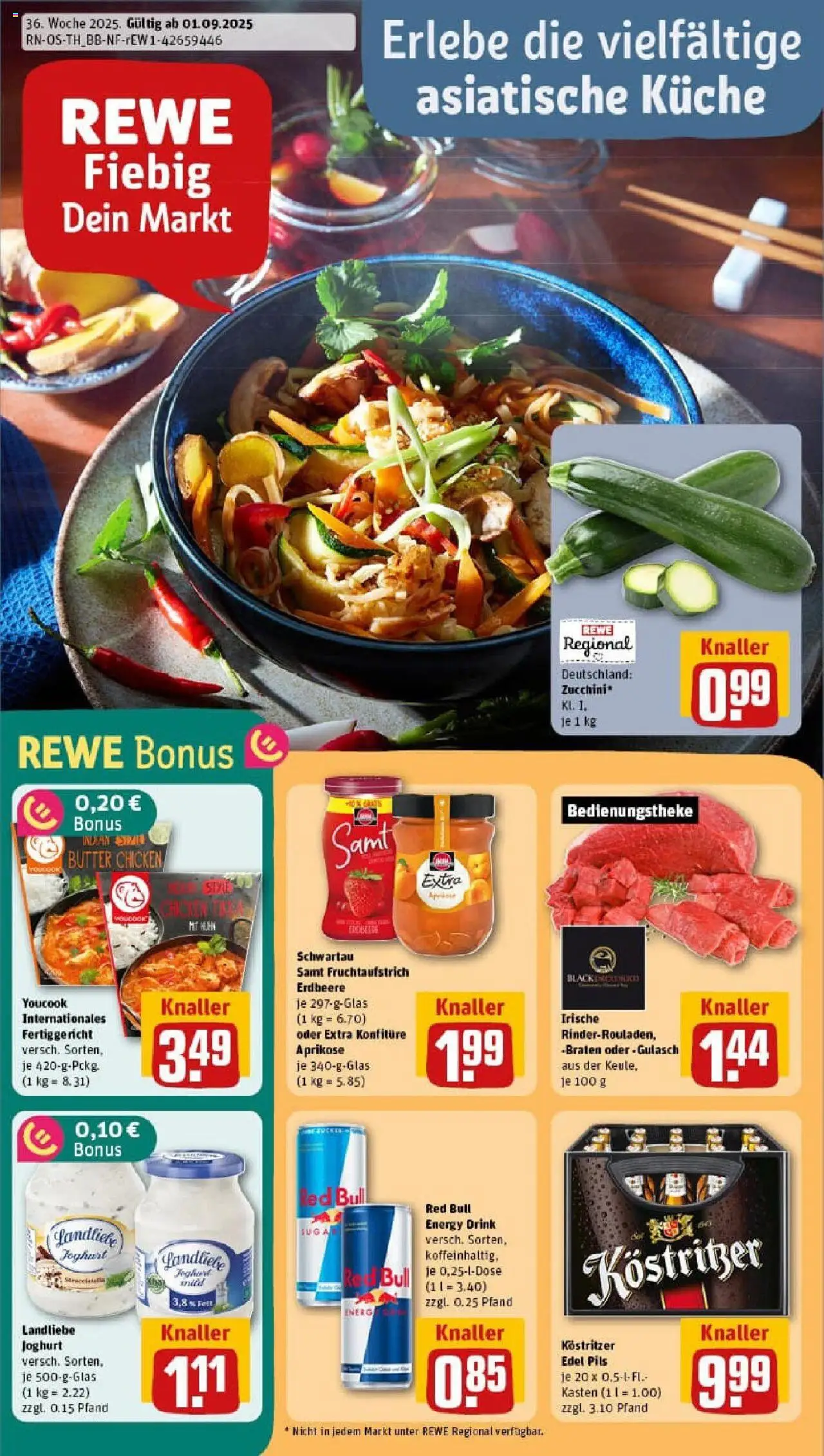 REWE Prospekt ab 01.09.2025 nächste Woche - Prospekt Nordhausen	