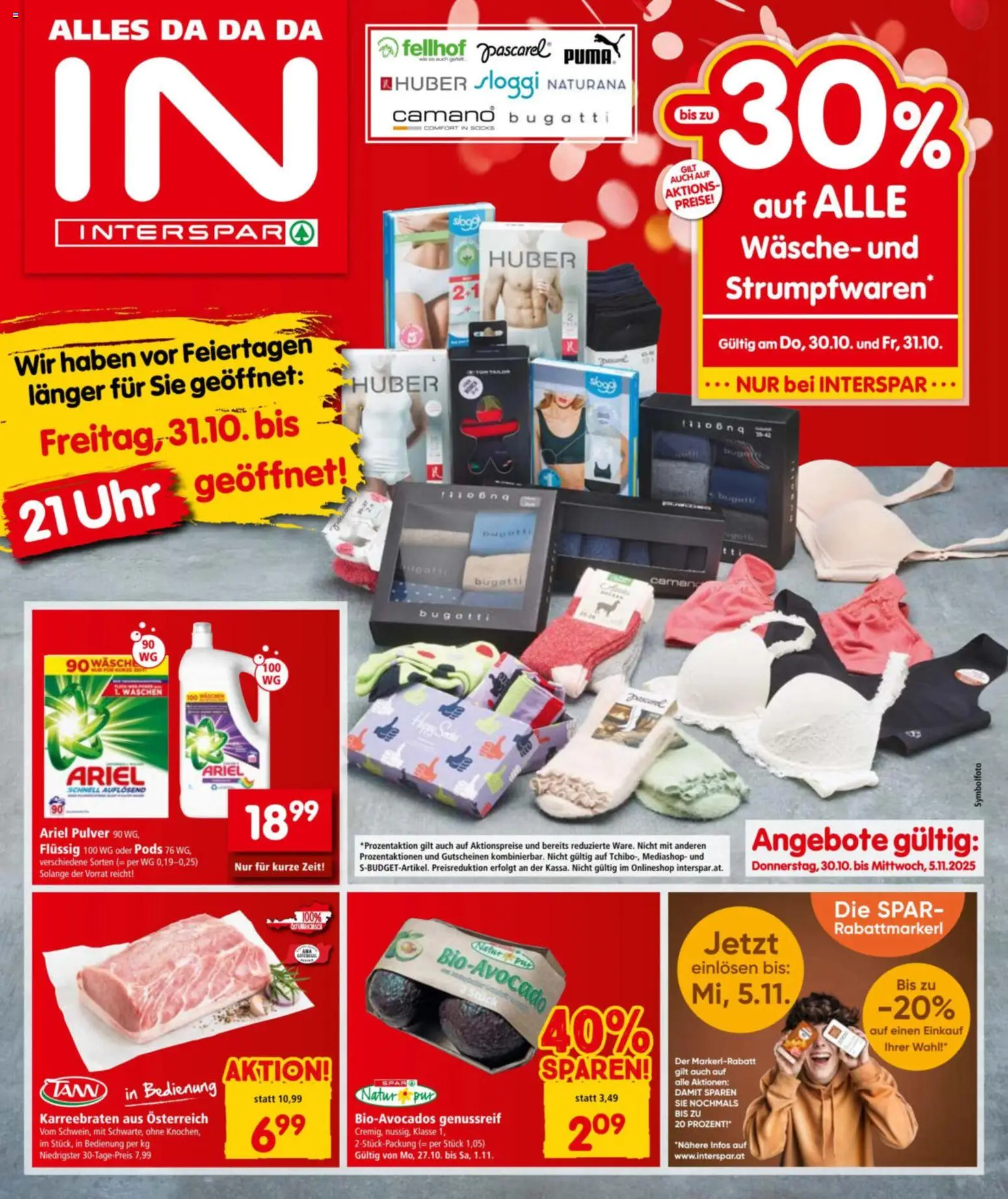  INTERSPAR Flugblatt 30.10.2025 - Angebote "Prospekt aktuell" - Seite 1