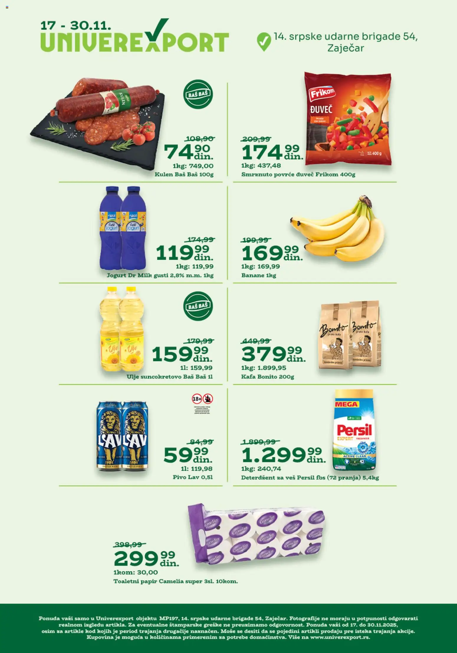 Pregled Univerexport kataloga - važi od 17.11.2025