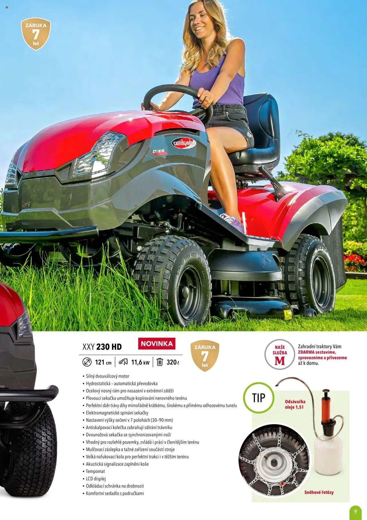  Mountfield Katalog 2025 (od středy 16.04.2025) - strana 9 - Oleje, Kola, Sekačka