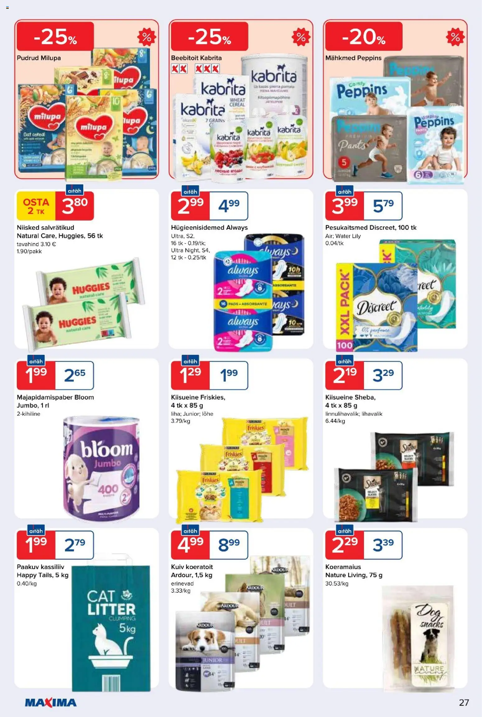 Maxima kliendilehe eelvaade alates 2026.01.06