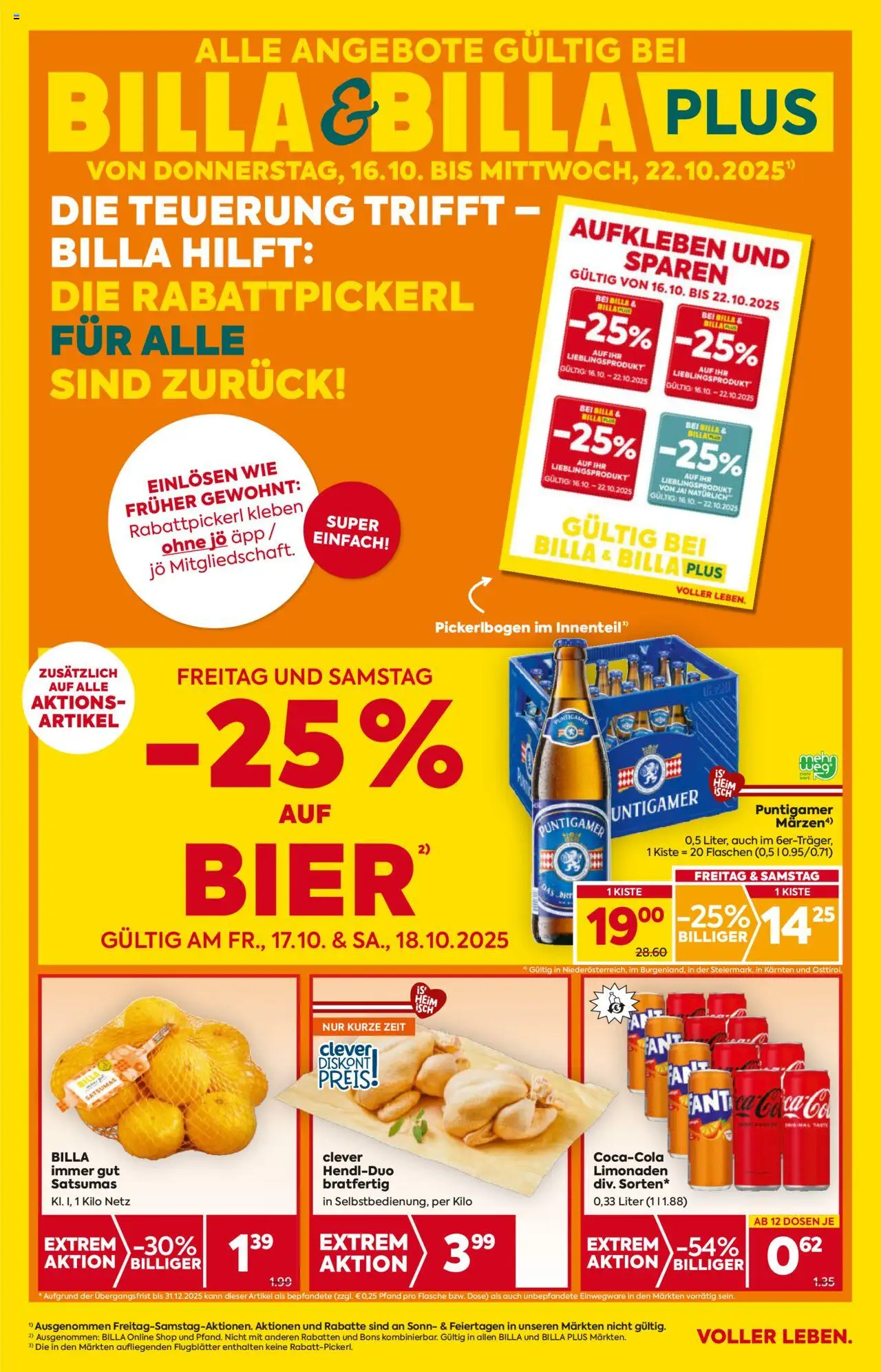  BILLA Flugblatt ab 16.10.2025 vorschau >> Steiermark - Seite 1