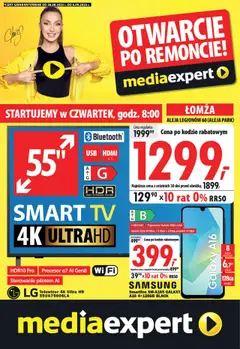 Pogląd gazetki "Otwarcie po remoncie - Łomża, al. Legionów 60" ze sklepu Mediaexpert ważnej od 28.08.2025